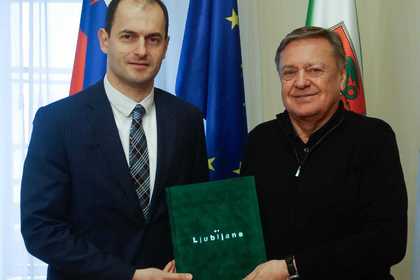 Srečanje veleposlanika Krassimirja Bojanova z županom Ljubljane